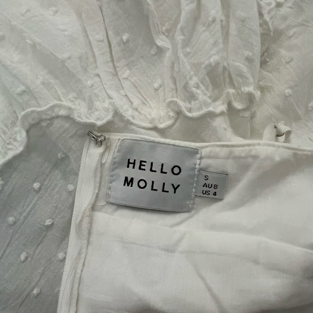 Hellomolly White Ruffled Spaghetti Strap Dress - image 4